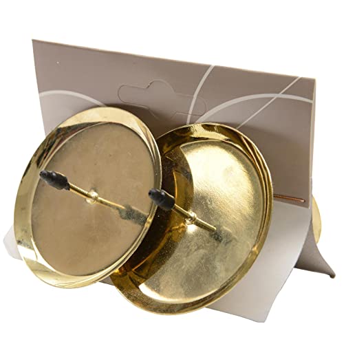 Kerzenhalter 4er-Set Metall 4x6cm Gold Adventskranz Kerzenteller von Dadeldo Living & Lifestyle