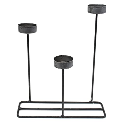 Teelichthalter -Staro- Metall 25x21cm schwarz Dekoration Tischdeko von Dadeldo Living & Lifestyle
