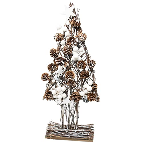 Weihnachtsdeko Weihnachtsbaum -Cony- Naturmaterial 42cm braun von Dadeldo Living & Lifestyle
