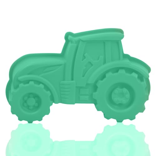 Daelesr Silikon Backform Traktor 3D, Traktor Kuchenform Groß, Kindergeburtstag Auto Form Silikonform, Silikontraktor, Silikonformen Backen für Kuchen Eiscreme Schokolade Brot (Cyan) von Daelesr