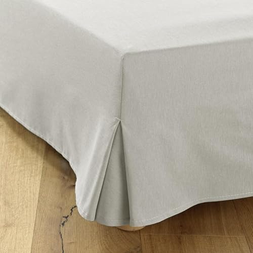 Betthusse 90x190 Grau – Mit 4 Seiten von 30 cm für Bett 90 x 190 cm – Bettrock 90 x 190 cm – Schutz für Lattenrost 90 x 190 – Bezug für Lattenrost 90 x 190 cm – Bettgestell von Dahlica