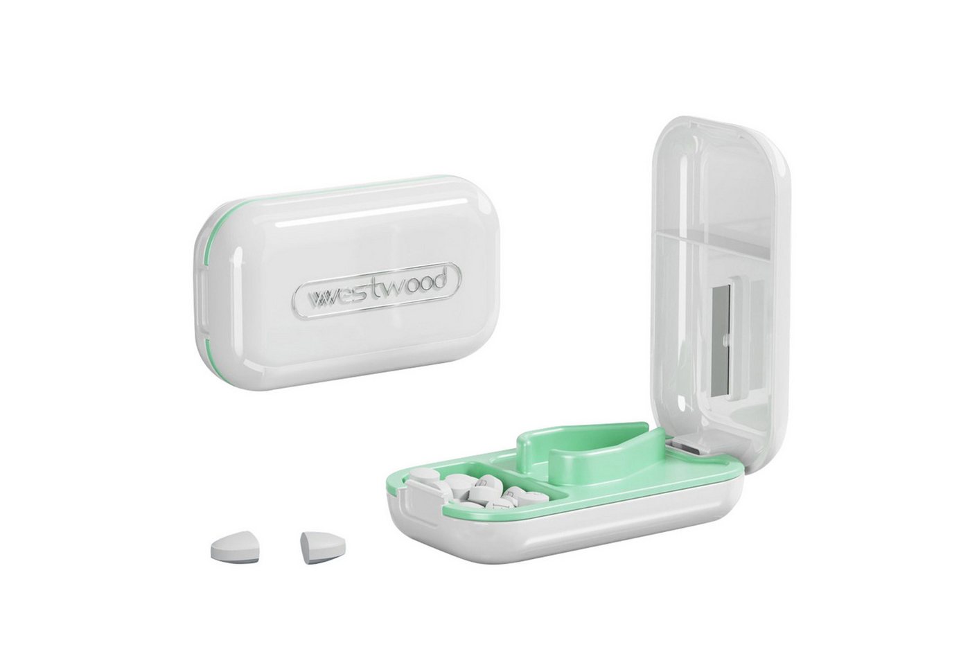 Daisred Pillendose Tablettenteiler für Tabletten Tablettenschneider Pillenteiler von Daisred