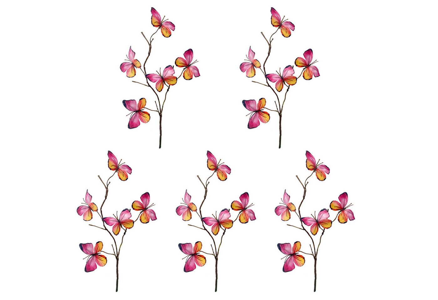 Daisred Streudeko Simulierter Schmetterling, Schmetterlingsdekoration, Innendekoration, (5-tlg), Gartendeko von Daisred