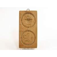 Vintage Springerle Form Hand Geschnitzt Holz 2 Cookie Designs Cb689 von DaisyLaneAntiques