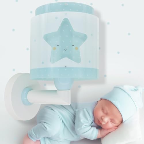 Dalber kinder Wandlampe, Kinderlampe Wandleuchte kinderzimmer Baby Dreams Stern Blau, 76019T, E27 von Dalber