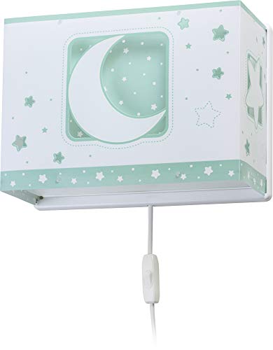 Dalber kinder Wandlampe, Kinderlampe Wandleuchte Mond und Sterne Moon Light Grün von Dalber