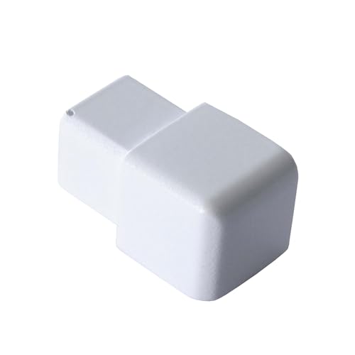 Dalsys Endstück für Fliesenschiene Quadratprofil Aluminium (eloxiert) Weiß 12,5mm, 1 Stück, Fliesenprofil von Dalsys