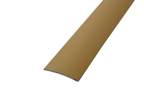 Dalsys Übergangprofil selbstklebend Gold 186cm x 60mm, Übergangsleiste, Bodenleiste aus Aluminium eloxiert - Ausgleichsprofil für Laminat- & Parkettböden, Türschwelle von Dalsys