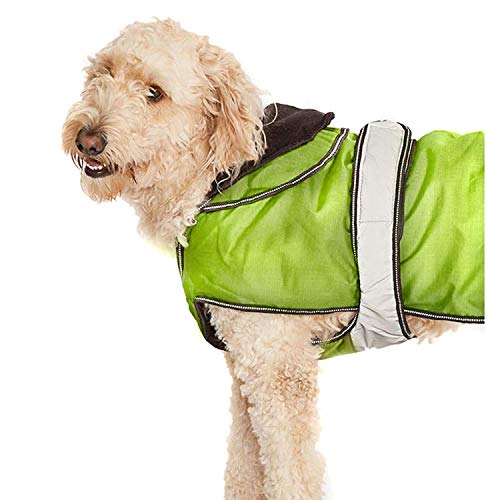 Danish Design Hi-Viz 2-in-1 Hundemantel mit abnehmbarem Fleecefutter, wasserdicht, Winddicht, 50 cm von Danish Design