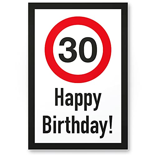 DankeDir! 30 Jahre Happy Birthday Schild - Geschenk 30. Geburtstag Geschenkidee Geburtstagsgeschenk Dreißigsten Geburtstagsdeko Partydeko Party Zubehör Geburtstagskarte von DankeDir!