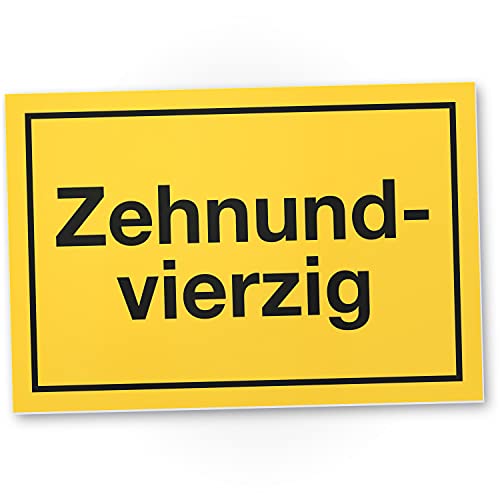 DankeDir! 50 Jahre - Zehnundvierzig Schild - Geschenk 50. Geburtstag Geschenkidee Geburtstagsgeschenk Fünzigsten Geburtstagsdeko Partydeko Party Zubehör Geburtstagskarte von DankeDir!