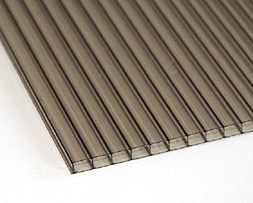 Polycarbonat UV-Schutz Stegplatte Dick: 8mm Farbe: Bronze Größe: 730 mm x 1330 mm -> Wunschmaße auf Anfrage. für Terrasse |Dachplatte Carport Gartenhaus von Daruma
