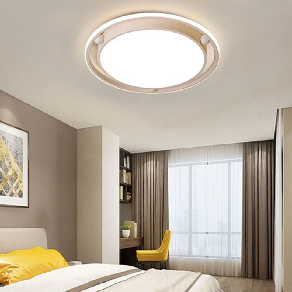 Daskoo Deckenleuchten 38W Modern LED Deckenlampe mit Fernbedienung Dimmbar Schlafzimmer, LED fest integriert, Warmweiß/Neutralweiß/Kaltweiß, LED Deckenleuchte stufenlos dimmbar von Daskoo