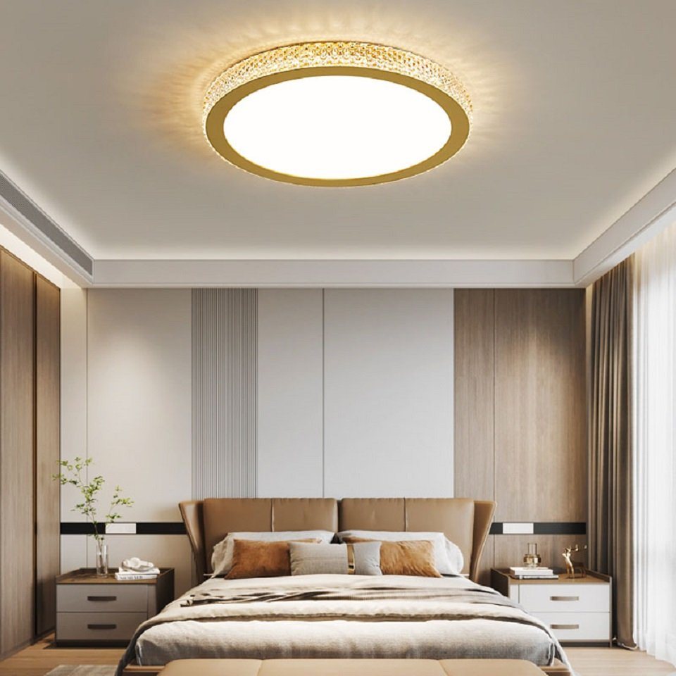 Daskoo Deckenleuchten 38W Rund LED Deckenlampe mit Fernbedienung Dimmbar Wohnzimmer, LED fest integriert, LED Deckenleuchte, Stufenloses Dimmen von Daskoo