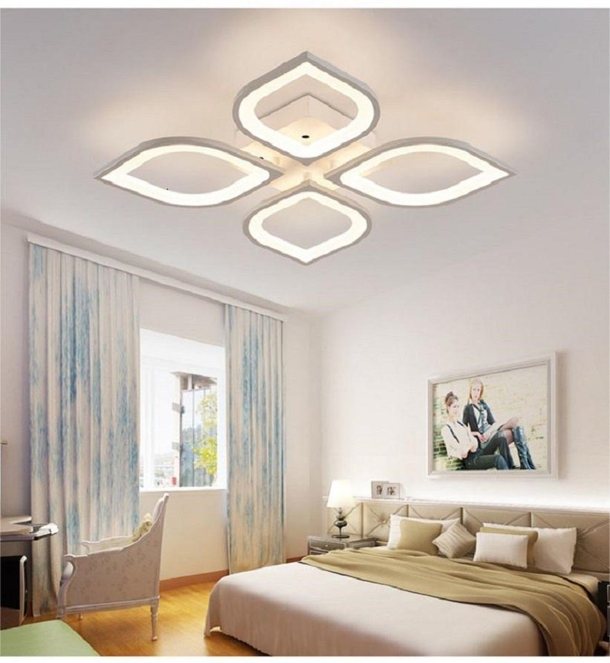 Daskoo Deckenleuchten 4/8 Köpfe LED Deckenlampe mit Fernbedienung Dimmbar Schlafzimmer, LED fest integriert, Warmweiß/Neutralweiß/Kaltweiß, LED Deckenleuchte stufenlos dimmbar von Daskoo