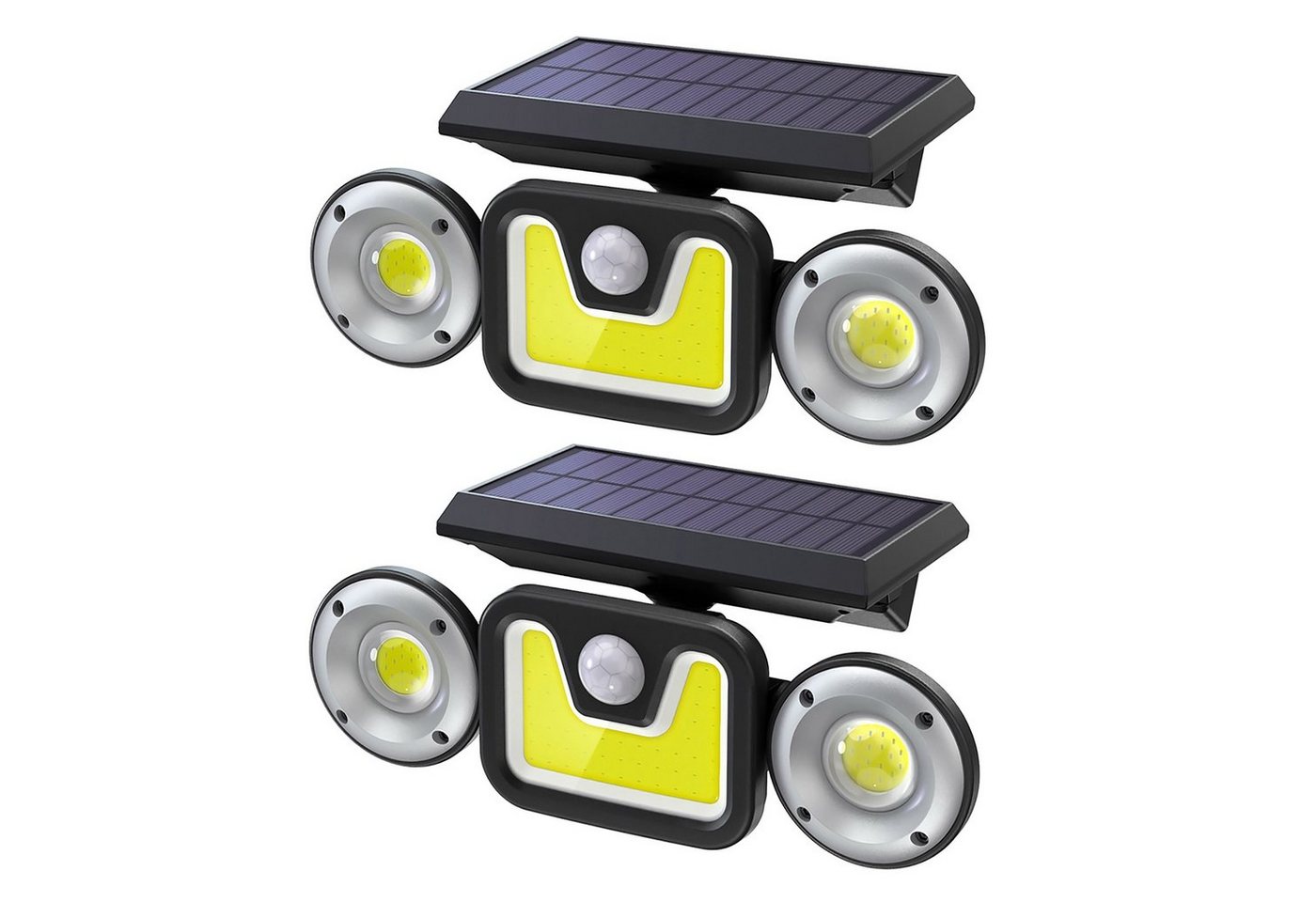 Daskoo LED Solarleuchte LED Solarlampe Fluter 83 LEDs Wandleuchte für Außen Garten,2 pack, LED fest integriert, mit Bewegungsmelder, 3 Modi, 270 ° Weitwinkelbeleuchtung von Daskoo