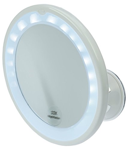Davartis Spiegel mit LED Beleuchtung, Saugfuss, 10-fach Vergrößerung von Davartis