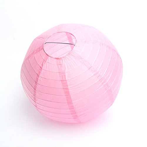 10 Stücke Papierlaterne Laterne Deko Feier Lampions Papierlampen 8"(20cm) (rosa) von Dazone