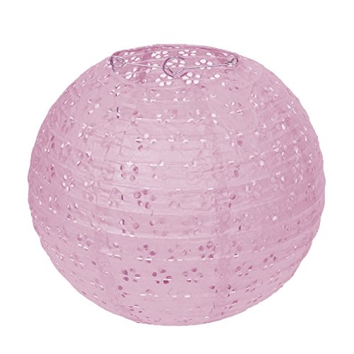 Dazone 10 Stück Papier Laterne Lampion rund Papierlampen Lampenschirm für Hochzeit Kirche Garten Party Dekoration Ballform (12" (30cm), Rosa) von Dazone