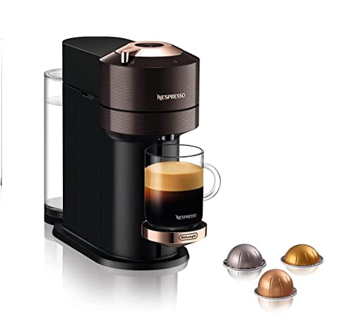 Nespresso De'Longhi Vertuo Next ENV120.BW, Kaffee- und Espressomaschine mit WIFI und Bluetooth, automatische Kapselzubereitung, One-Touch-Zubereitung, 12 Kapseln, Braun von Nespresso