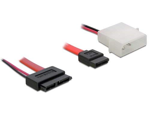 2x DeLock Kabel SATA Slimline Buchse + 2 pin Power > SATA Kabel 1 x SATA 7 + 6 pol/Buchse + 1 x 2 pol Strom/Stecker auf 1 x SATA 7 pol 0.3 m von DeLOCK