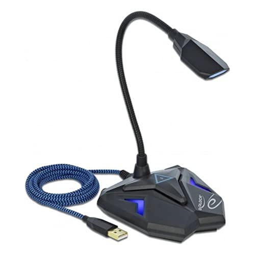 Delock Desktop USB Gaming Mikrofon mit Schwanenhals und Mute Button, 66330 von DeLOCK