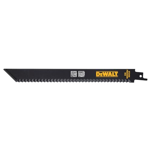 Dewalt HCS Spezial-Säbelsägenblatt DT2450 (225mm Gesamtlänge, wellengeschliffen, für Faserdämmstoffe, Styropor, Karton, Teppich, Leder und Gummi) 2 Stück von DEWALT