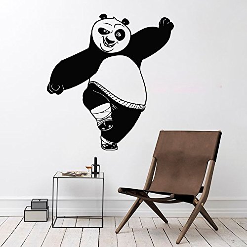 Vinyl Wandtattoo Kung Fu Karate Chinesische Kampfkünste Panda Bär Tier Unterhaltung Zoo Wandaufkleber Wandsticker Wanddekoration Fototapete Dekoration für Kinderzimmer Emblem Kung Fu Club Logo A382 von DecalStoreVienna