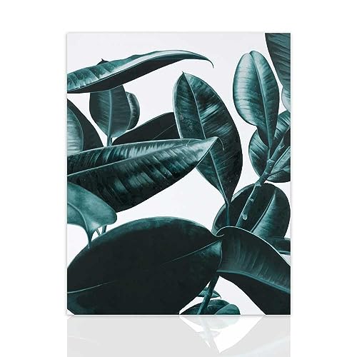 Declea Green Plant Kunstdruck mit bemalter Pflanze – Dekor für Schlafzimmer oder Wohnzimmer, moderner Druck von Declea