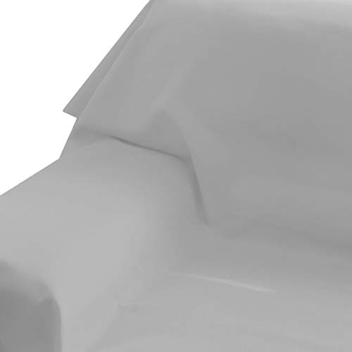 DecoHomeTextil Brilliant Sofaüberwurf Sofa Überwurf Bezug Couchbezug Bettüberwurf Tagesdecke 160 x 320 cm Silber Hellgrau Farbe & Größe wählbar mit Lotus Effekt Eckig von DecoHomeTextil