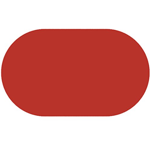 Lacktischdecke Tischdecke Wachstuch Wachstischdecke Rund Oval Größe und Farbe wählbar Rot Oval ca. 140 x 240 cm abwaschbare Gartentischdecke von DecoHomeTextil