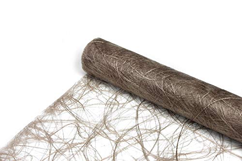 Sizoweb Tischläufer Tischband Dekoration Dekor Breite 30 cm Rollenlänge und Farbe wählbar Sand Natur 25 Meter von DecoHomeTextil