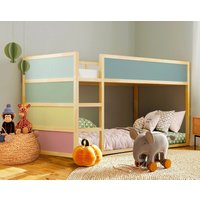 Bunte Ikea Kura Bett Abnehmbarer Aufkleber, Einfach Und Spaß Raumdekor-Türkis Entfernbare Aufkleber Für Kinderzimmer von DecoLandiaPrints