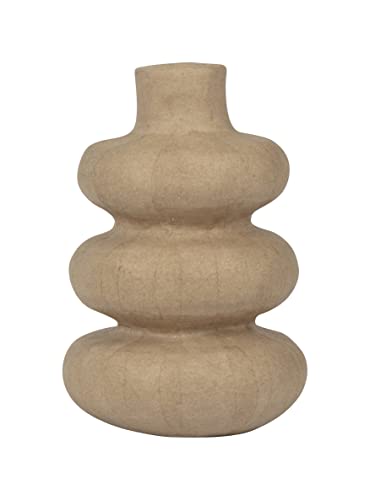 Décopatch HD086C - kurvige Vase, aus Pappmaché, 22cm, Kartonbraun, einfach zum Verzieren, 1 Stück von Decopatch
