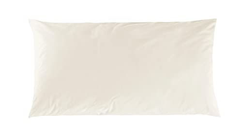 Decoper ® Mako-Satin Kissenbezug aus 100% Baumwolle | Atmungsaktiv & kuschelig weich | Farbe Champagner Creme Weiß | 1 teilig - 40 x 80 cm von Decoper