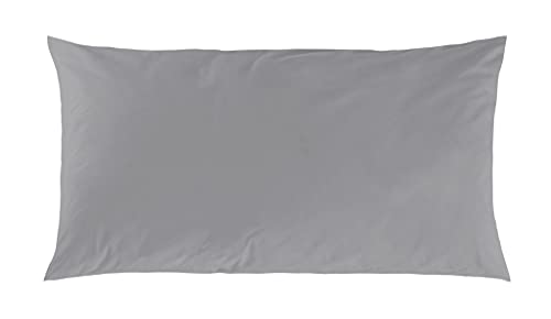 Decoper ® Mako-Satin Kissenbezug aus 100% Baumwolle | Atmungsaktiv & kuschelig weich | Farbe Graphit Grau | 1 teilig - 40 x 80 cm von Decoper