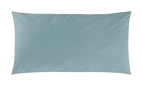 Decoper ® Mako-Satin Kissenbezug aus 100% Baumwolle | Atmungsaktiv & kuschelig weich | Farbe Graugrün | 1 teilig - 40 x 80 cm von Decoper