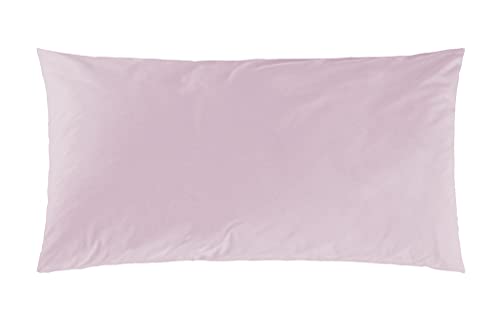 Decoper ® Mako-Satin Kissenbezug aus 100% Baumwolle | Atmungsaktiv & kuschelig weich | Farbe Puder Rosa Hell | 1 teilig - 40 x 80 cm von Decoper