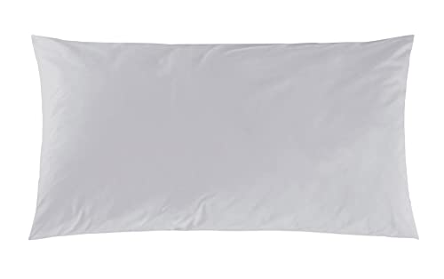 Decoper ® Mako-Satin Kissenbezug aus 100% Baumwolle | Atmungsaktiv & kuschelig weich | Farbe Silber Hellgrau | 1 teilig - 40 x 80 cm von Decoper