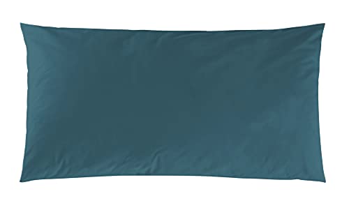 Decoper ® Mako-Satin Kissenbezug aus 100% Baumwolle | Atmungsaktiv & kuschelig weich | Farbe Smaragd Türkis | 1 teilig - 40 x 80 cm von Decoper
