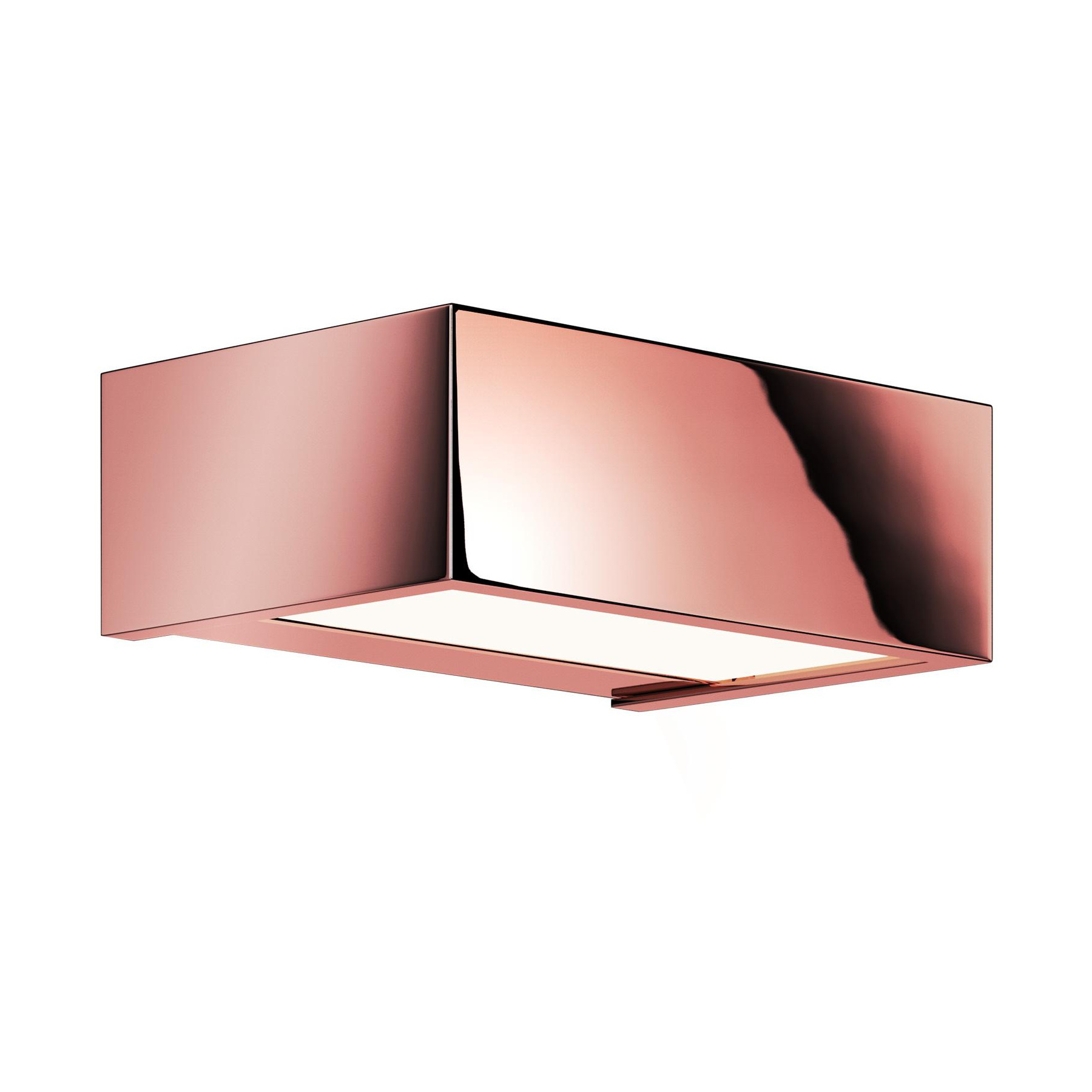 Decor Walther - Box 15 N LED Wandleuchte - roségold/BxHxT 15x5x10cm/3000K/2646lm/CRI>80/TRIAC dimmbar von Decor Walther