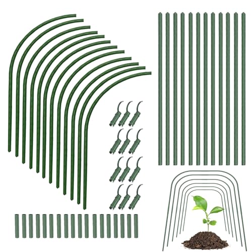 Gewächshausreifen-Wachstumstunnel, Gewächshausreifen für Hochbeete, rostbeständige DIY-Pflanzenstütze, Wachstumstunnel DIY-Tunnelbogen-Gartenreifen verbessern den Wachstumsschutz des Gartens für den G von Decorhome