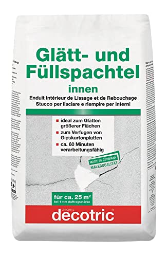 Gipsspachtel Glättspachtel Füllspachtel Spachtel Innen 25 kg von Decotric