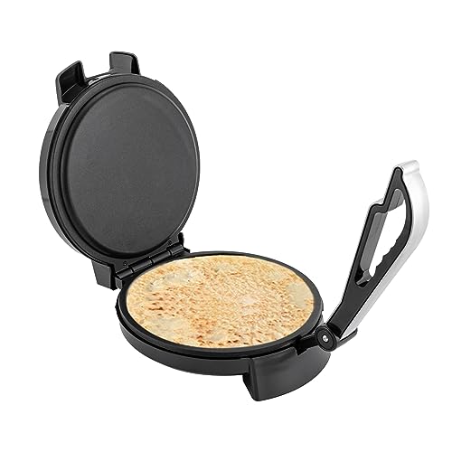 1200W Elektrischer Chapati Roti Bäcker, Tortilla Maker mit Doppelseitiger Heizung und einstellbarer Temperatur Ideal für Pfannkuchen Omeletts und Fladenbrote von DeeDuud