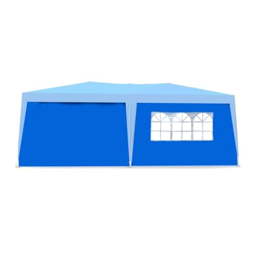 Defacto 2X Seitenteile 3m mit Seitenwand/Seitenteil und Fenster 300x180cm für 3x3 m, 3x6 m Pavillon, Festzelt, Partyzelt, Faltpavillon Seitenwände Seitenwänden Blau von DEFACTO