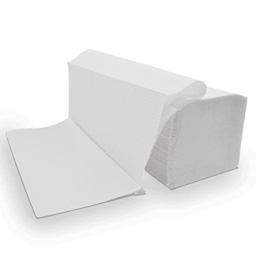 Defacto Papierhandtücher Handtuchpapier, extra weiche 3200 Stück Zick-Zack 25x23 cm Falthandtücher, Handtücher für Spender 2-Lagig, Weiß von DEFACTO