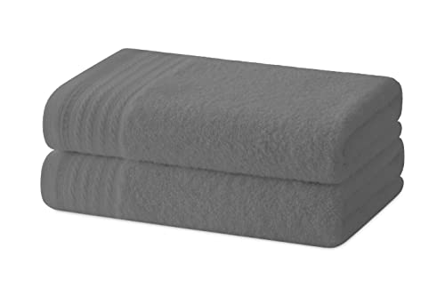Degrees home – Set mit 2 Handtüchern – Badetücher – 100% Baumwolle – 480 g/m2 – 100 x 50 cm - Planke von Degrees home