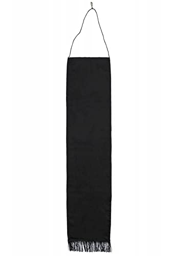 Deitert Trauerflor aus Baumwolltuch mit schwarzen Fransen | Länge: 60 cm, 70 cm, 80 cm oder 100 cm | Fahnenband für Fahnen und Standarten | 60 cm von Deitert