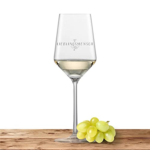 Schott Zwiesel Riesling Weißweinglas PURE Lieblingsmensch Handschrift von Deitert