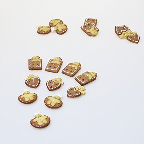 Streuteile Lebkuchen mit Klebepunkte - ca.3cm - VE 8 Stück -97557 von Deko AS GmbH